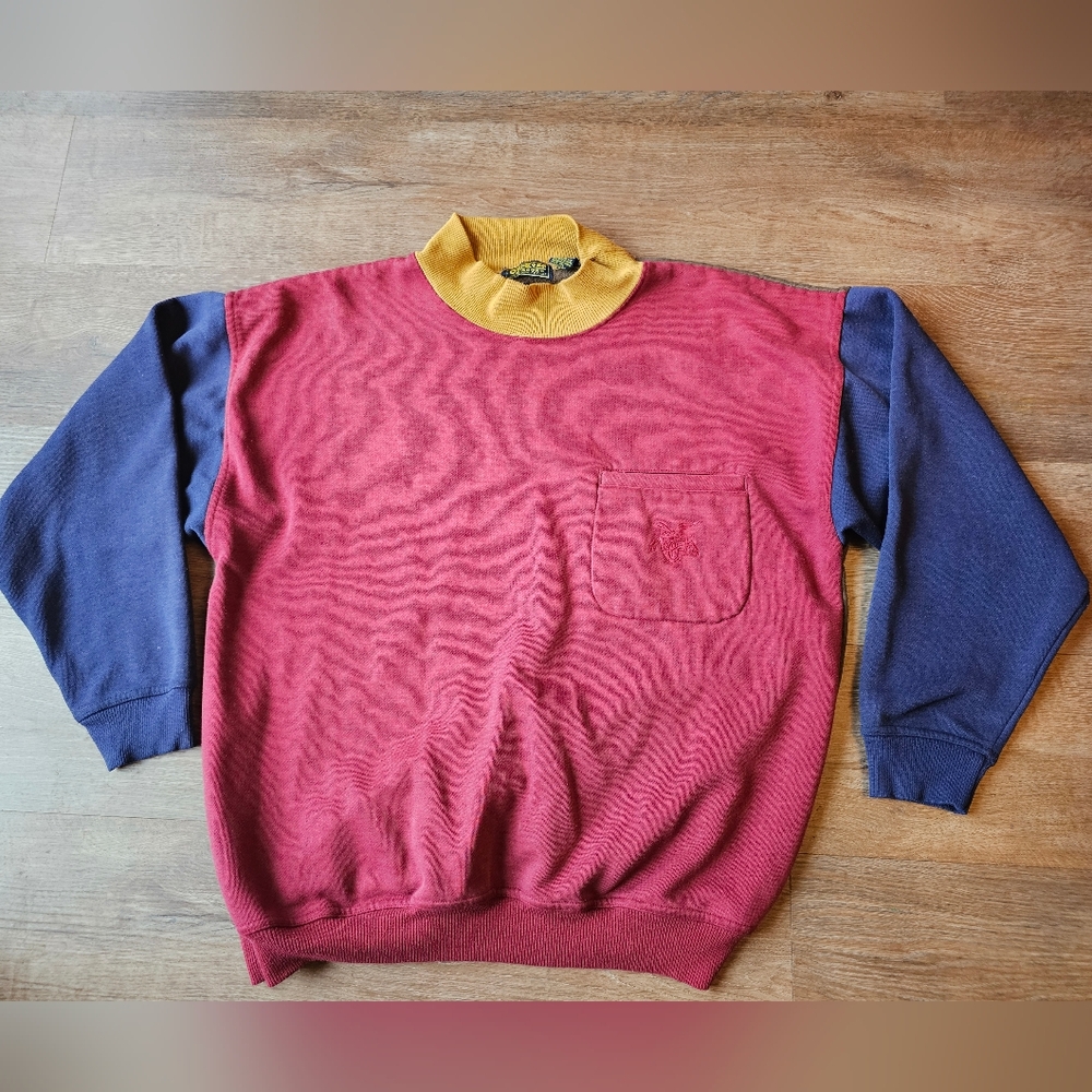 Vintage 80s 90s OshKosh B'Gosh Colorblock Adult Sweatshirt Womens size Large